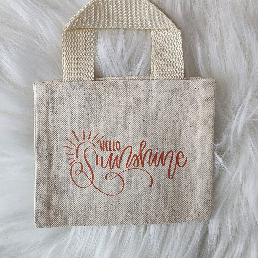 Set of 3 Canvas Bags with Inspirational Prints You Are My Sunshine - Picture 2 of 13